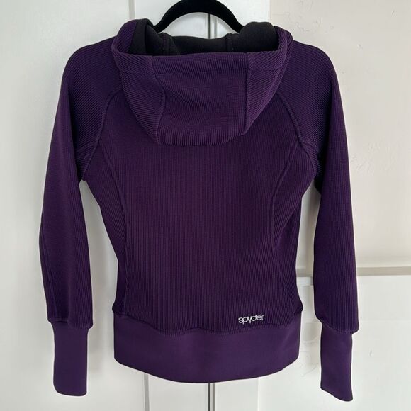Spyder Women’s Purple Jacket Zip Up Hooded Warm Fleece Lined Performance Size XS - Picture 2 of 12